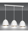 Lenox 3 Hvid / Guld pendellampe - E27, 230V, uden lyskilde