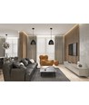 Lenox 1 Sort / Guld pendellampe - E27, 230V, uden lyskilde