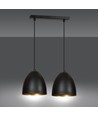 Lenox 2 Sort / Guld pendellampe - E27, 230V, uden lyskilde