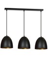 Lenox 3 Sort / Guld pendellampe - E27, 230V, uden lyskilde