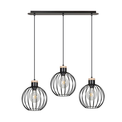 Barbado 3 Sort pendellampe - E27, 230V, uden lyskilde