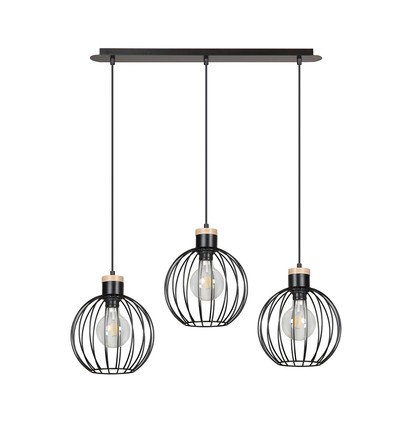 Barbado 3 Sort pendellampe - E27, 230V, uden lyskilde