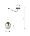 Level 1 Sort/Grafit pendellampe - Ø14 cm, E27, 230V, uden lyskilde