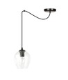 Level 1 Sort/Transparent pendellampe - Ø14 cm, E27, 230V, uden lyskilde