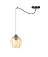 Level 1 Sort/Rav pendellampe - Ø14 cm, E27, 230V, uden lyskilde