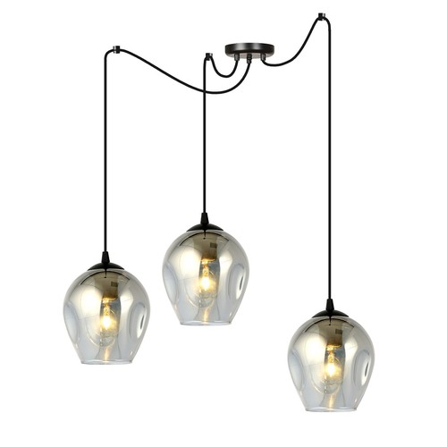 Level 3 Sort/Grafit pendellampe - Ø14 cm, E27, 230V, uden lyskilde