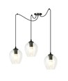 Level 3 Sort/Transparent pendellampe - Ø14 cm, E27, 230V, uden lyskilde