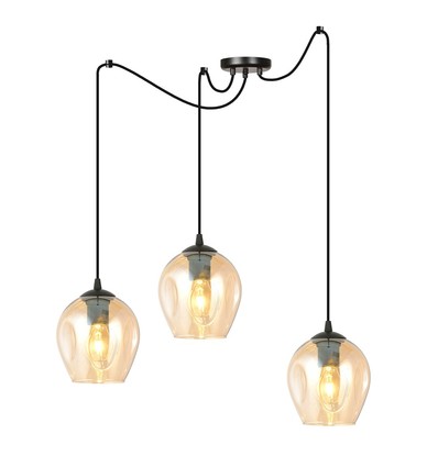 Level 3 Sort/Rav pendellampe - Ø14 cm, E27, 230V, uden lyskilde