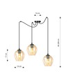 Level 3 Sort/Rav pendellampe - Ø14 cm, E27, 230V, uden lyskilde