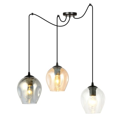 Level 3 Sort Mix pendellampe - Ø14 cm, E27, 230V, uden lyskilde