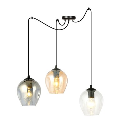 Level 3 Sort Mix pendellampe - Ø14 cm, E27, 230V, uden lyskilde