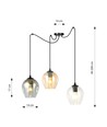 Level 3 Sort Mix pendellampe - Ø14 cm, E27, 230V, uden lyskilde