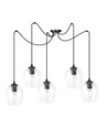 Level 5 Sort/Transparent pendellampe - Ø14 cm, E27, 230V, uden lyskilde