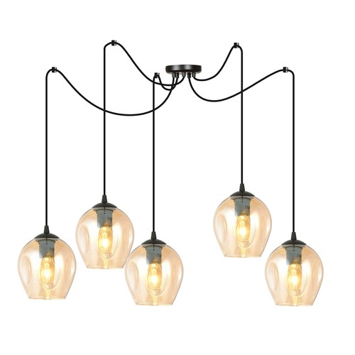 Level 5 Sort/Rav pendellampe - Ø14 cm, E27, 230V, uden lyskilde