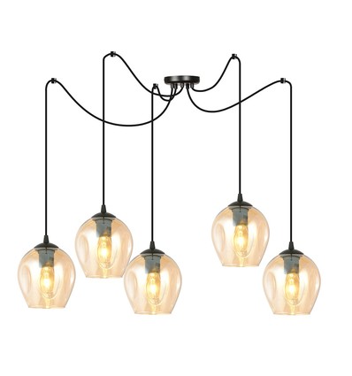 Level 5 Sort/Rav pendellampe - Ø14 cm, E27, 230V, uden lyskilde