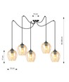 Level 5 Sort/Rav pendellampe - Ø14 cm, E27, 230V, uden lyskilde