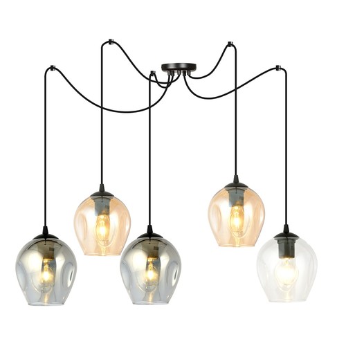 Level 5 Sort Mix pendellampe - Ø14 cm, E27, 230V, uden lyskilde