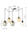 Level 5 Sort Mix pendellampe - Ø14 cm, E27, 230V, uden lyskilde