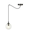 Gigi 1 Sort/Transparent pendellampe - Ø14 cm, E14, 230V, uden lyskilde