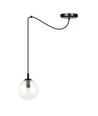 Gigi 1 Sort/Transparent pendellampe - Ø14 cm, E14, 230V, uden lyskilde