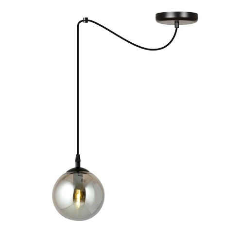 Gigi 1 Sort/Grafit pendellampe - Ø14 cm, E14, 230V, uden lyskilde