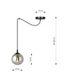 Gigi 1 Sort/Grafit pendellampe - Ø14 cm, E14, 230V, uden lyskilde