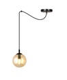 Gigi 1 Sort/Rav pendellampe - Ø14 cm, E14, 230V, uden lyskilde