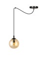 Gigi 1 Sort/Rav pendellampe - Ø14 cm, E14, 230V, uden lyskilde