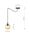 Gigi 1 Sort/Rav pendellampe - Ø14 cm, E14, 230V, uden lyskilde