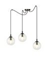 Gigi 3 Sort/Transparent pendellampe - Ø14 cm, E14, 230V, uden lyskilde