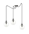 Gigi 3 Sort/Transparent pendellampe - Ø14 cm, E14, 230V, uden lyskilde