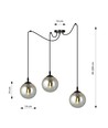 Gigi 3 Sort/Grafit pendellampe - Ø14 cm, E14, 230V, uden lyskilde