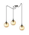 Gigi 3 Sort/Rav pendellampe - Ø14 cm, E14, 230V, uden lyskilde
