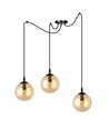Gigi 3 Sort/Rav pendellampe - Ø14 cm, E14, 230V, uden lyskilde