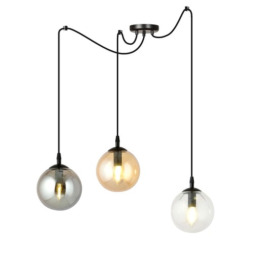 Gigi 3 Sort Mix pendellampe - Ø14 cm, E14, 230V, uden lyskilde