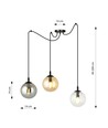 Gigi 3 Sort Mix pendellampe - Ø14 cm, E14, 230V, uden lyskilde