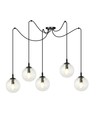 Gigi 5 Sort/Transparent pendellampe - Ø14 cm, E14, 230V, uden lyskilde