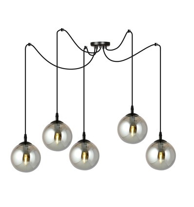 Gigi 5 Sort/Grafit pendellampe - Ø14 cm, E14, 230V, uden lyskilde