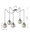 Gigi 5 Sort/Grafit pendellampe - Ø14 cm, E14, 230V, uden lyskilde