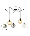 Gigi 5 Sort Mix pendellampe - Ø14 cm, E14, 230V, uden lyskilde