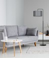Trapo LP1 Sort/Grå gulvlampe - Ø35 cm, E27, 230V, uden lyskilde