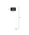 Trapo LP1 Hvid/Sort gulvlampe - Ø35 cm, E27, 230V, uden lyskilde