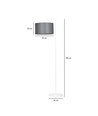 Trapo LP1 Hvid/Grå gulvlampe - Ø35 cm, E27, 230V, uden lyskilde