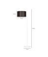 Trapo LP1 Hvid/Wenge gulvlampe - Ø35 cm, E27, 230V, uden lyskilde