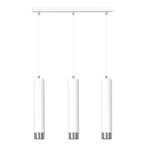 Kibo 3 Hvid/Krom pendellampe - GU10, 230V, uden lyskilde