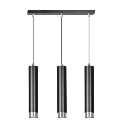 Kibo 3 Sort/Krom pendellampe - GU10, 230V, uden lyskilde