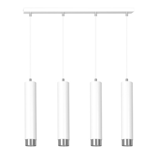 Kibo 4 Hvid/Krom pendellampe - GU10, 230V, uden lyskilde