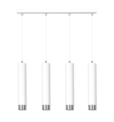 Kibo 4 Hvid/Krom pendellampe - GU10, 230V, uden lyskilde