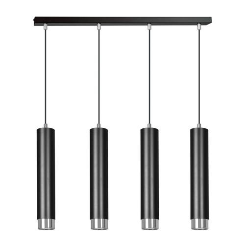 Kibo 4 Sort/Krom pendellampe - GU10, 230V, uden lyskilde