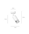 Hiro 1 Hvid/Krom loftslampe - GU10, 230V, uden lyskilde